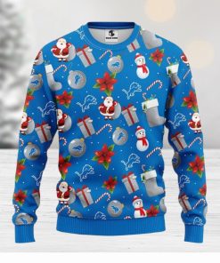 Detroit Lions Santa Claus Snowman Christmas Ugly Sweater Sport Christmas Gift Ideas