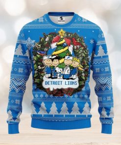 Detroit Lions Snoopy Dog Christmas Ugly Sweater Christmas Gift Ideas For Fans