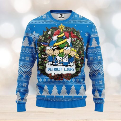 Detroit Lions Snoopy Dog Christmas Ugly Sweater Christmas Gift Ideas For Fans