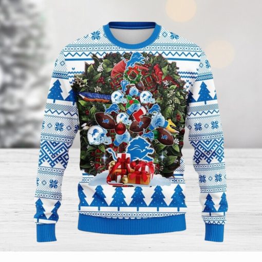 Detroit Lions Tree Ugly Christmas Ugly Sweater Christmas Gift Ideas For Fans