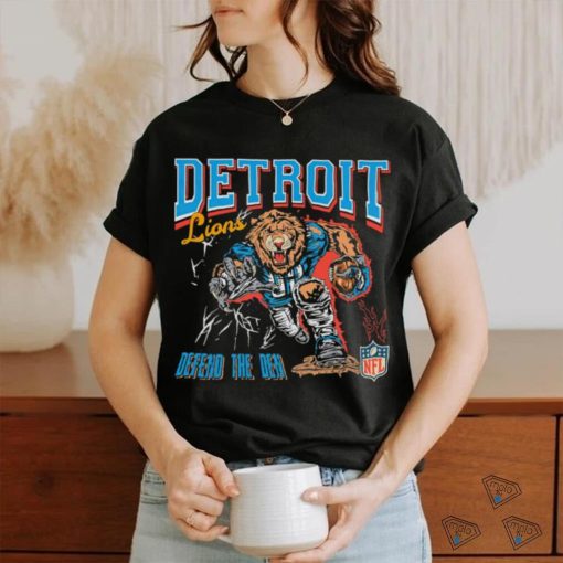 Detroit Lions mascot defend the Den NFL 2023 shirt