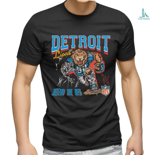 Detroit Lions mascot defend the Den NFL 2023 shirt