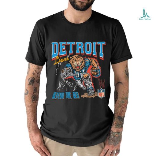 Detroit Lions mascot defend the Den NFL 2023 shirt