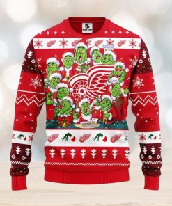 Detroit Red Wings 12 Grinch Xmas Day Christmas Ugly Sweater 3D Christmas Xmas Sweater