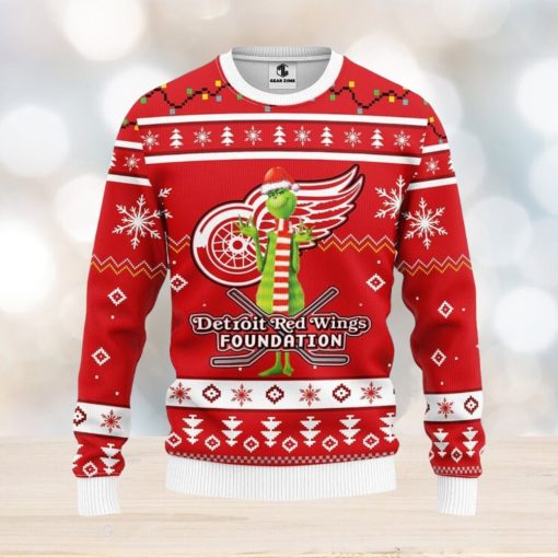 Detroit Red Wings Funny Grinch Xmas Ugly Christmas Sweater Best Christmas Gift Ideas