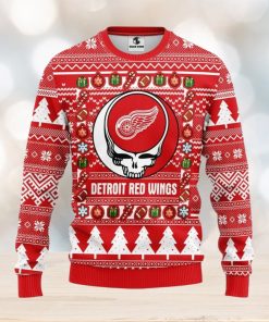 Detroit Red Wings Grateful Dead Ugly Christmas Sweater Warm Gift For Christmas