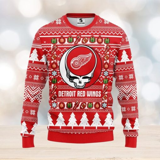 Detroit Red Wings Grateful Dead Ugly Christmas Sweater Warm Gift For Christmas