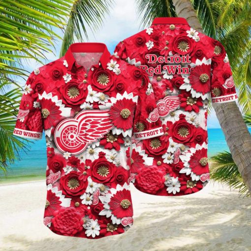 Detroit Red Wings NHL Hawaiian Shirt Trending For This Summer Customize Shirt Any Team