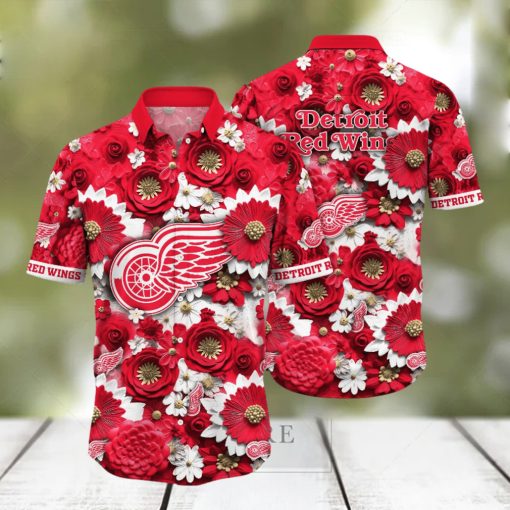 Detroit Red Wings NHL Hawaiian Shirt Trending For This Summer Customize Shirt Any Team