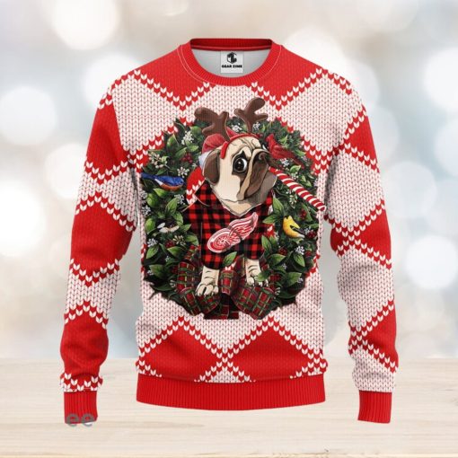 Detroit Red Wings Pub Dog Christmas Ugly Sweater