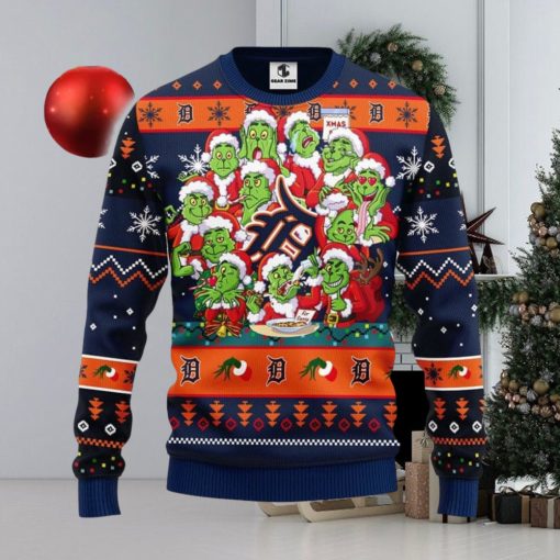 Detroit Tigers 12 Grinch Xmas Day Christmas Ugly 3D Xmas Sweater Christmas Gift For Fans