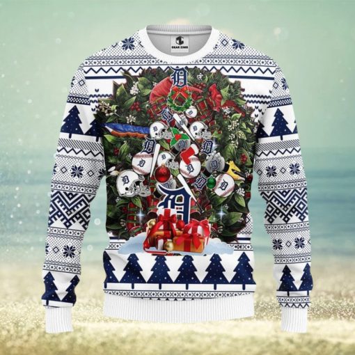 Detroit Tigers Christmas Tree Ugly Sweater