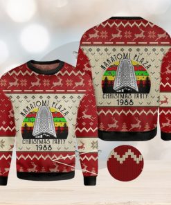 Die Hard Nakatomi Plaza Party 1988 Festive Knitted All Over Print Sweater For Xmas