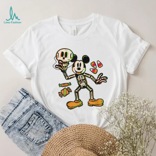 Disney 100 Mickey Mouse Skeleton Costume Halloween D100 T Shirt