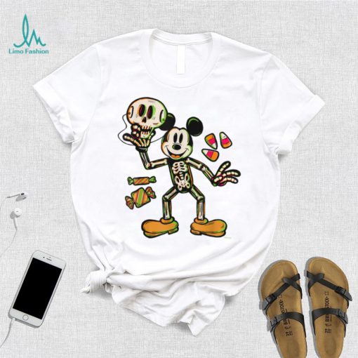 Disney 100 Mickey Mouse Skeleton Costume Halloween D100 T Shirt