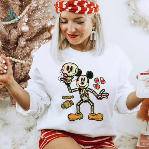 Disney 100 Mickey Mouse Skeleton Costume Halloween D100 T Shirt