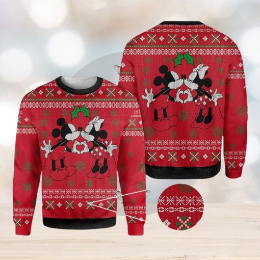 Disney Mickey And Minie Mouse Knitted Christmas 3D Sweater For Fans