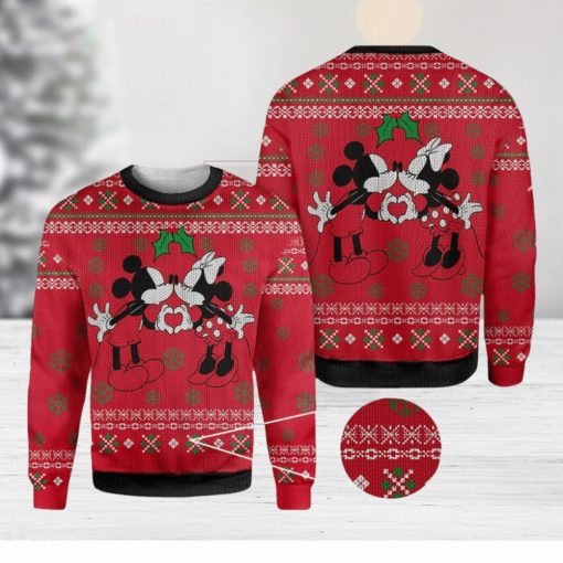 Disney Mickey And Minie Mouse Knitted Christmas 3D Sweater For Fans