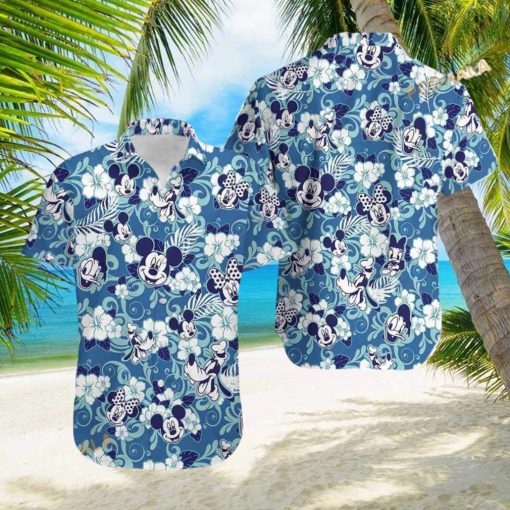 Disney Mickey Mouse Floral Aloha 3D Hawaiian Shirt