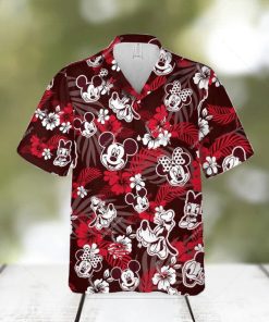 Disney Mickey Mouse Floral Aloha Hawaiian Shirt