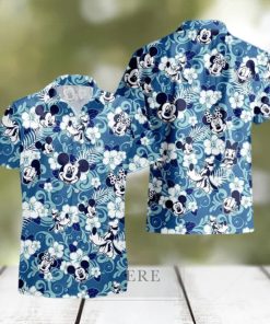 Disney Mickey Mouse Floral Aloha Summer Hawaiian Shirt