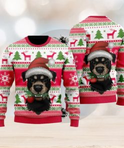 Dog Santas Hat Holiday Time Pattern Ugly Christmas Sweater Funny Gift For Men And Women Family Holidays