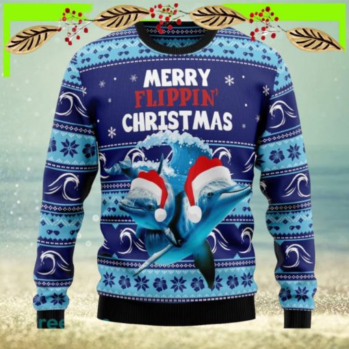 Dolphin Flippin’ Christmas Ugly Christmas Sweater New For Men And Women Gift Holidays Christmas