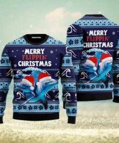 Dolphin Flippin’ Ugly Christmas Sweater