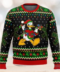 Donald Duck Christmas Lights Ugly Christmas Sweater Christmas Party Gift For Men And Women