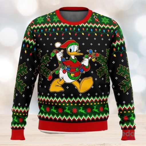 Donald Duck Christmas Lights Ugly Christmas Sweater Christmas Party Gift For Men And Women