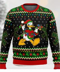 Donald Duck Christmas Lights Ugly Christmas Sweater Christmas Party Gift For Men And Women