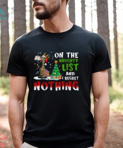 Donkey Christmas On The Naughty List And I Regret Nothing Shirt, hoodie, sweater, long sleeve and tank top Donkey Christmas On The Naughty List And I Regret Nothing Shirt
