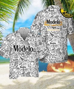 Doodle Art Modelo Negra Hawaiian Shirts