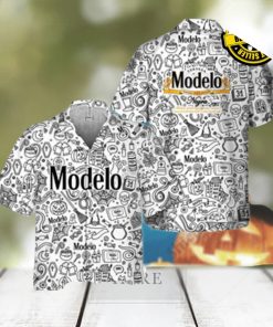 Doodle Art Modelo Negra Hawaiian Shirts