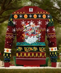 Dragon Ball Ugly Christmas Sweater Red Brown 1 Amazing Gift Cute Christmas Gift