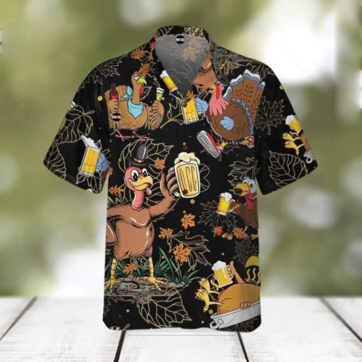 Drunk Turkey Thanksgiving Hawaiian Shirt