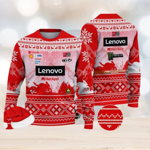 Ducati Lenovo Team Racing Moto Ugly Christmas Sweater For Men And Women