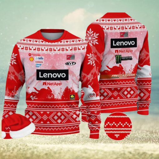 Ducati Lenovo Team Racing Moto Ugly Christmas Sweater For Men And Women