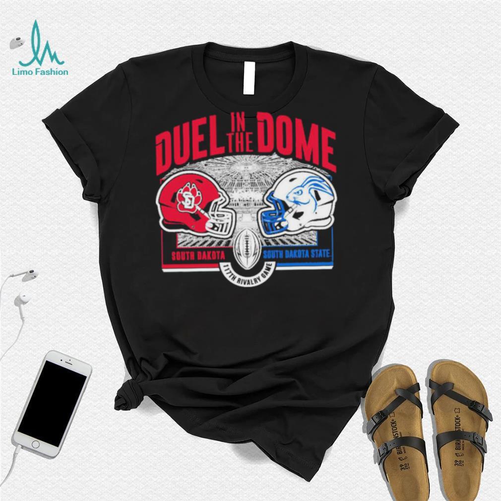 Dueling Helmets USD vs SDSU 2023 Matchup Shirt Dueling Helmets USD vs SDSU 2023 Matchup Shirt
