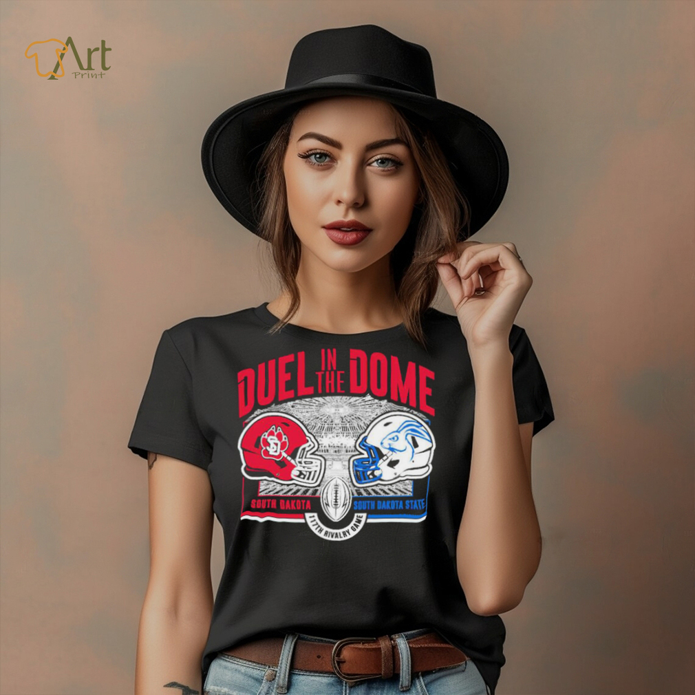 Dueling Helmets USD vs SDSU 2023 Matchup Shirt Dueling Helmets USD vs SDSU 2023 Matchup Shirt
