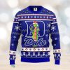 Custom Name Black Pabst Blue Ribbon Knitted 3D Sweater Gift For Xmas