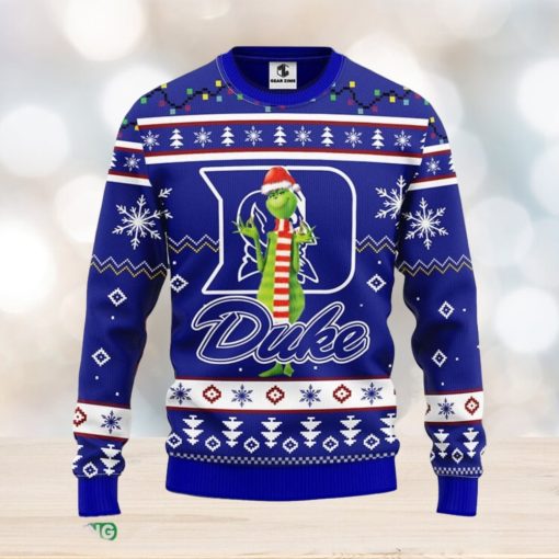 Duke Blue Devils Funny Grinch Christmas Ugly Sweater Sport Christmas Gift Ideas