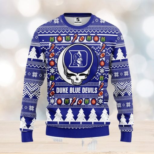 Duke Blue Devils Grateful Dead Ugly Christmas 3D Xmas Sweater Christmas Gift For Fans