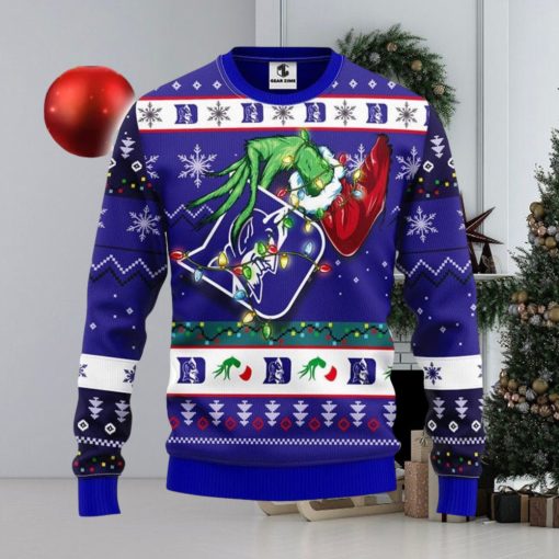 Duke Blue Devils Grinch Christmas Ugly 3D Xmas Sweater Christmas Gift For Fans