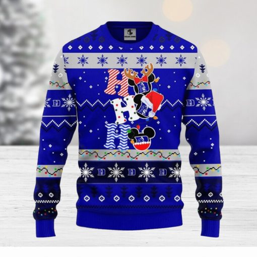 Duke Blue Devils Hohoho Mickey Christmas Ugly Sweater Sport Christmas Gift Ideas