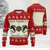 Custom Number And Name LIGA MX Atlas F.C Special Sugar Skull Christmas Ugly Sweater Gift For Men And Women