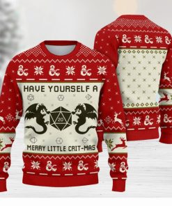 Dungeons & Dragons Have Yourself A Merry Little Crit Mas Ugly Sweater Printed New Gift For Men And Women