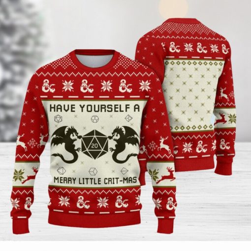 Dungeons & Dragons Have Yourself A Merry Little Crit Mas Ugly Sweater Printed New Gift For Men And Women