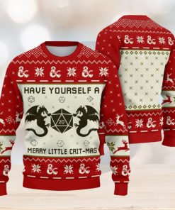 Dungeons & Dragons Have Yourself A Merry Little Crit Mas Ugly Sweater Printed New Gift For Men And Women