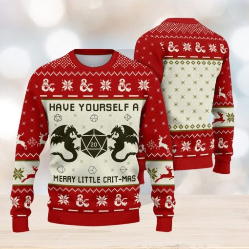 Dungeons & Dragons Have Yourself A Merry Little Crit Mas Ugly Sweater Printed New Gift For Men And Women